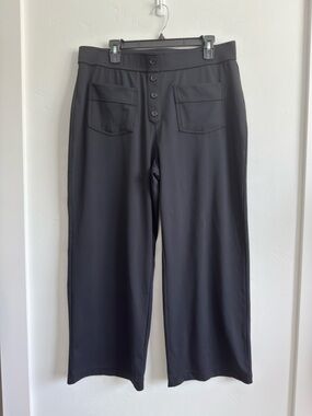 Halara Black Wide / Straight Leg Pants 1X Short